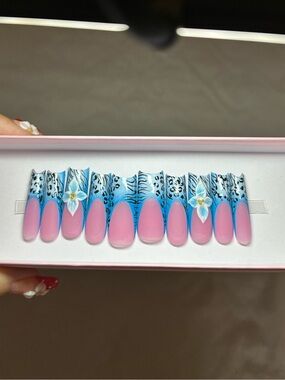 Handmade Press On Nails Long😍